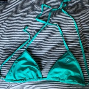 Boutine LA teal triangle bikini top